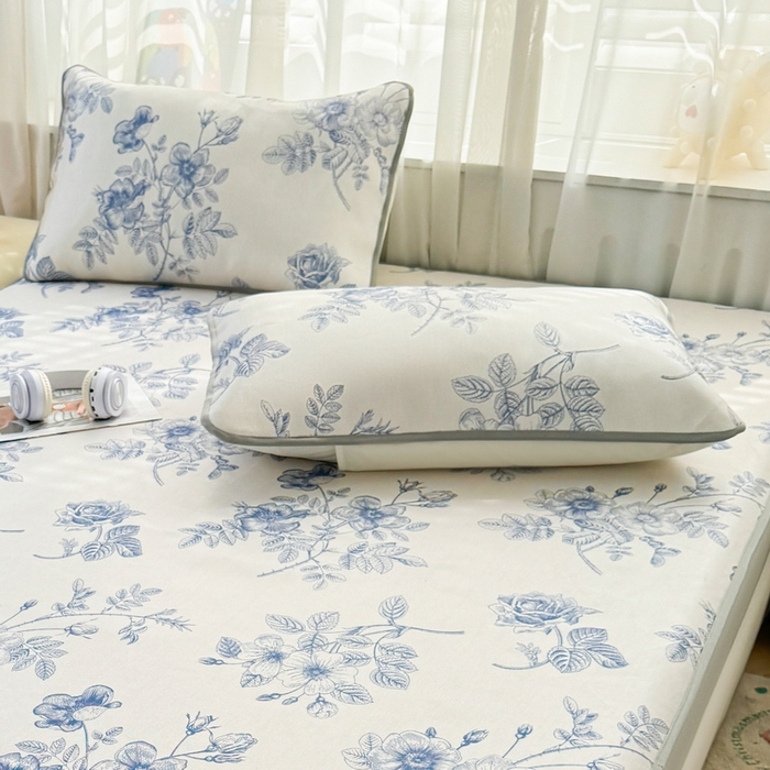 LIFE.丽芙 2025春夏季新品数码印花冰藤加厚枕头套机包边款（风格一） 赫本