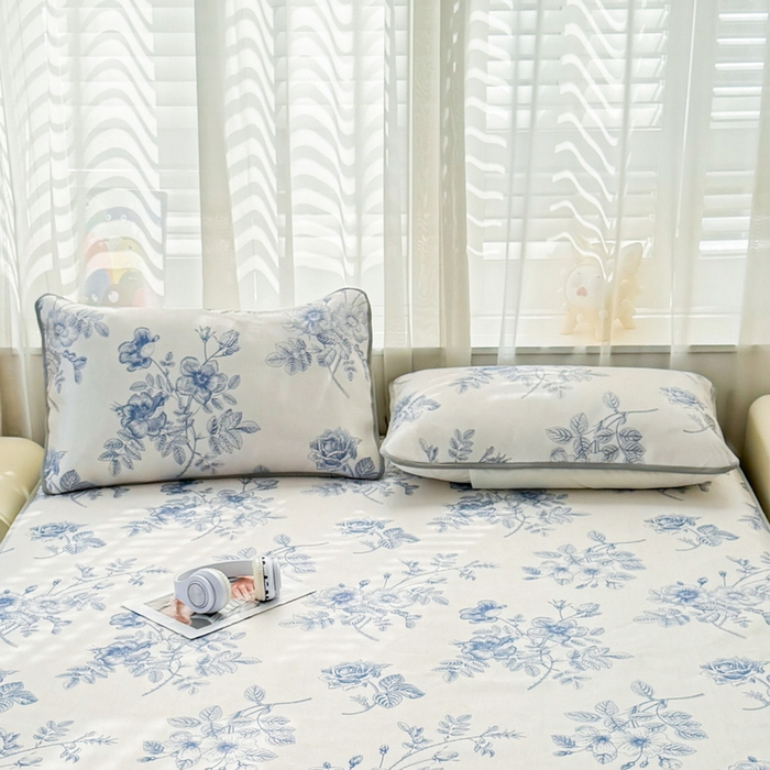 91家纺网 家纺一手货源 找家纺 LIFE.丽芙 2025春夏季新品数码印花冰藤加厚枕头套机包边款（风格一） 赫本