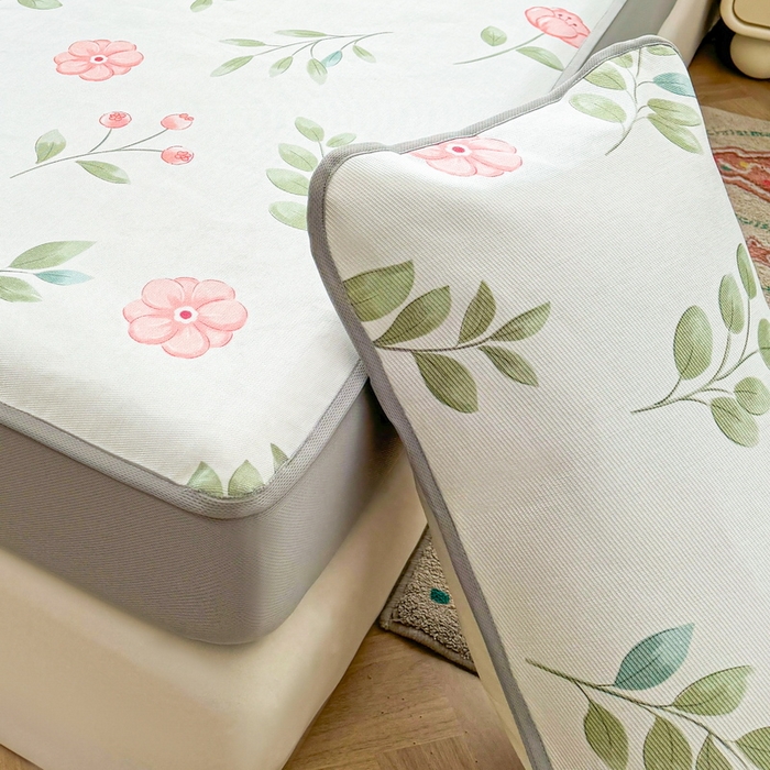 91家纺网 家纺一手货源 找家纺 LIFE.丽芙 2025春夏季新品数码印花冰藤加厚枕头套机包边款（风格一） 莫妮卡