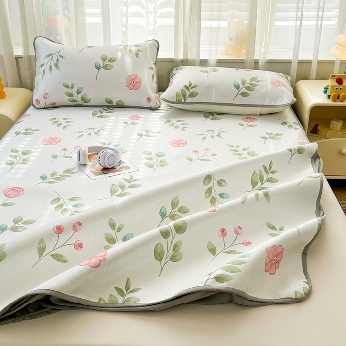 91家纺网 家纺一手货源 找家纺 LIFE.丽芙 2025春夏季新品数码印花冰藤加厚枕头套机包边款（风格一） 莫妮卡