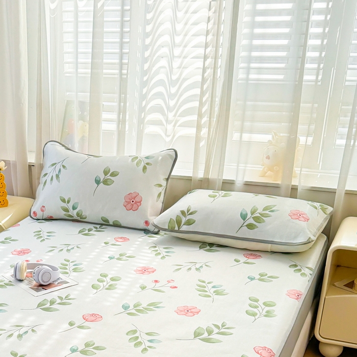 91家纺网 家纺一手货源 找家纺 LIFE.丽芙 2025春夏季新品数码印花冰藤加厚枕头套机包边款（风格一） 莫妮卡