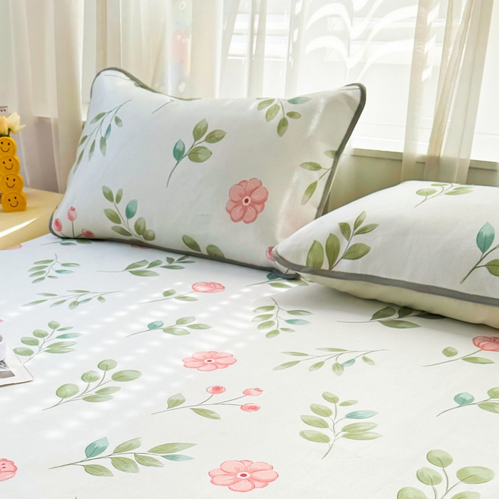 91家纺网 家纺一手货源 找家纺 LIFE.丽芙 2025春夏季新品数码印花冰藤加厚枕头套机包边款（风格一） 莫妮卡