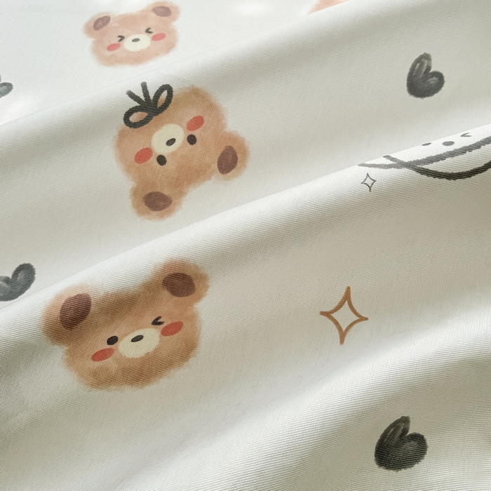 91家纺网 家纺一手货源 找家纺 LIFE.丽芙 2025春夏季新品数码印花冰藤加厚枕头套机包边款（风格一） 黄油小熊