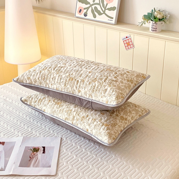 91家纺网 家纺一手货源 找家纺 雨彤家纺 2025年新款A类凉感丝乳胶单人枕套 繁花似锦