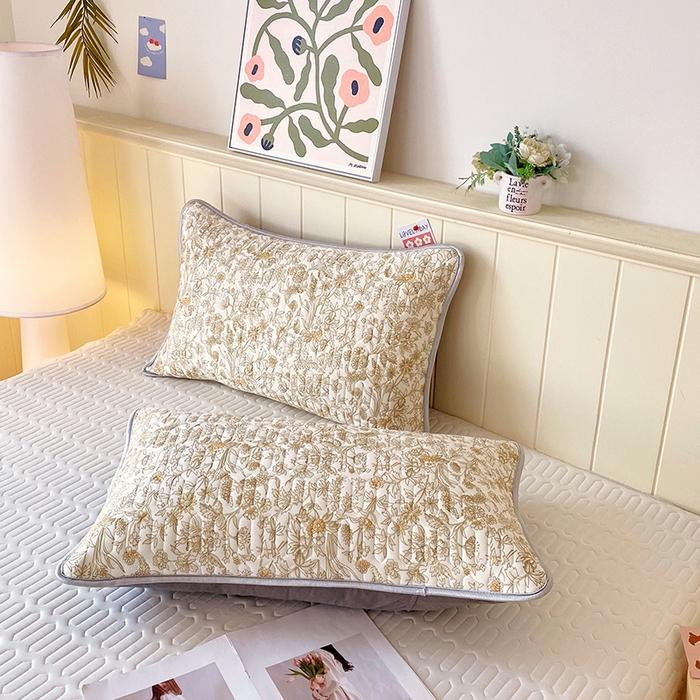 91家纺网 家纺一手货源 找家纺 雨彤家纺 2025年新款A类凉感丝乳胶单人枕套 繁花似锦