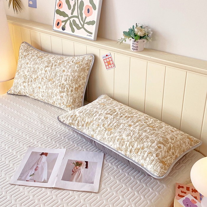 91家纺网 家纺一手货源 找家纺 雨彤家纺 2025年新款A类凉感丝乳胶单人枕套 繁花似锦