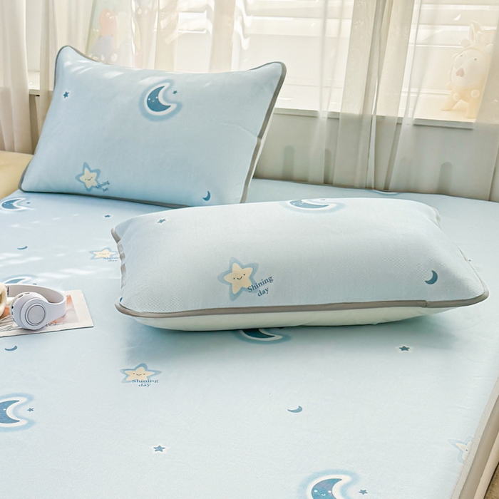 LIFE.丽芙 2025春夏季新品数码印花冰藤加厚枕头套机包边款（风格一） 星辰