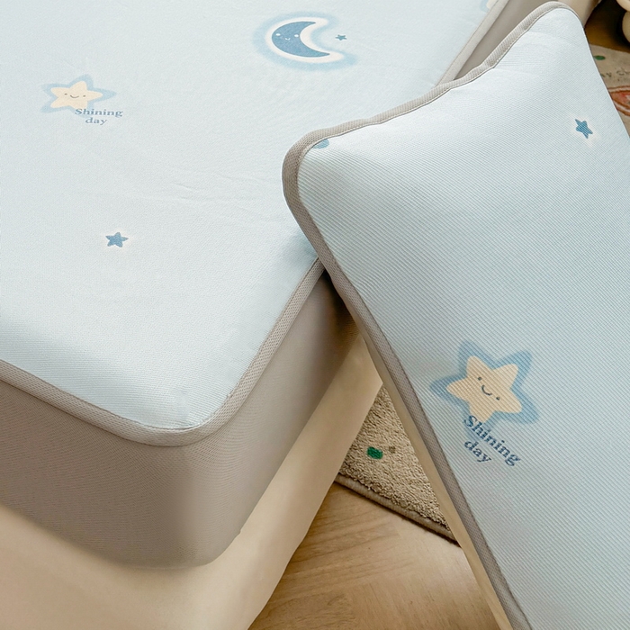 91家纺网 家纺一手货源 找家纺 LIFE.丽芙 2025春夏季新品数码印花冰藤加厚枕头套机包边款（风格一） 星辰