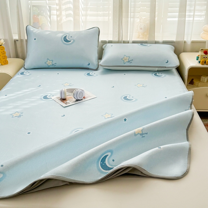 91家纺网 家纺一手货源 找家纺 LIFE.丽芙 2025春夏季新品数码印花冰藤加厚枕头套机包边款（风格一） 星辰