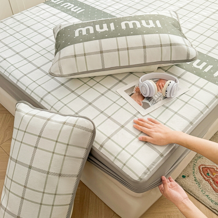 91家纺网 家纺一手货源 找家纺 LIFE.丽芙 2025春夏季新品数码印花冰藤加厚枕头套机包边款（风格一） 玛丽格