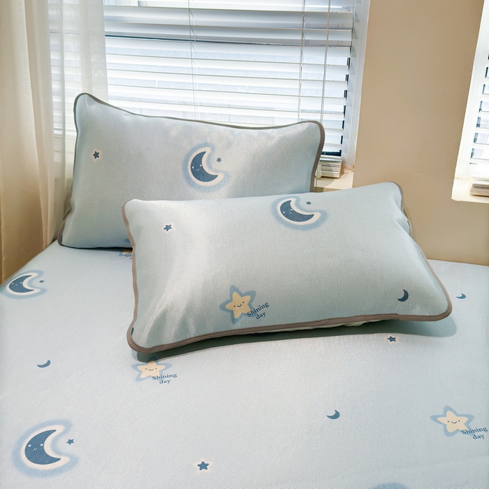 91家纺网 家纺一手货源 找家纺 （总）LIFE.丽芙 2025春夏季新品数码印花冰藤加厚枕头套机包边款（风格二）