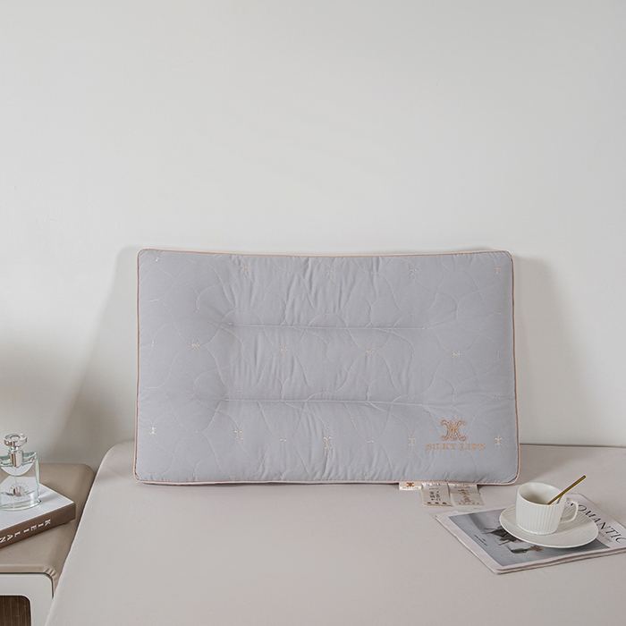 贤内助家纺 2025新款香风轻奢蛋白枕保健颈椎枕头枕芯 灰色