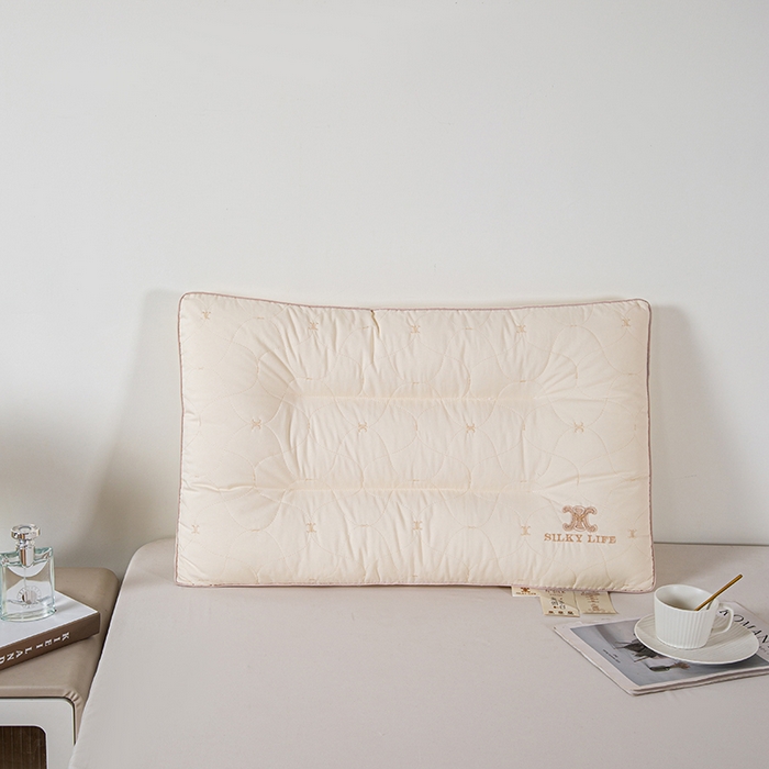 贤内助家纺 2025新款香风轻奢蛋白枕保健颈椎枕头枕芯 白色