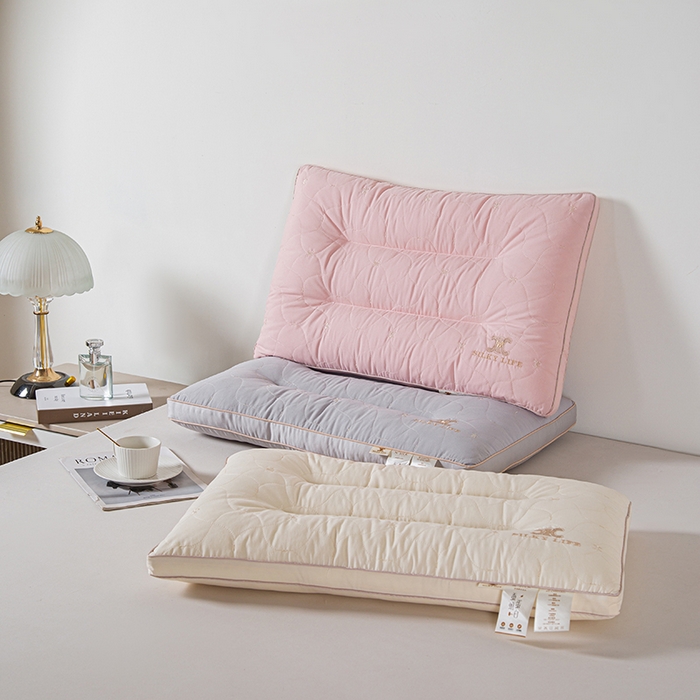 91家纺网 家纺一手货源 找家纺 贤内助家纺 2025新款香风轻奢蛋白枕保健颈椎枕头枕芯 白色