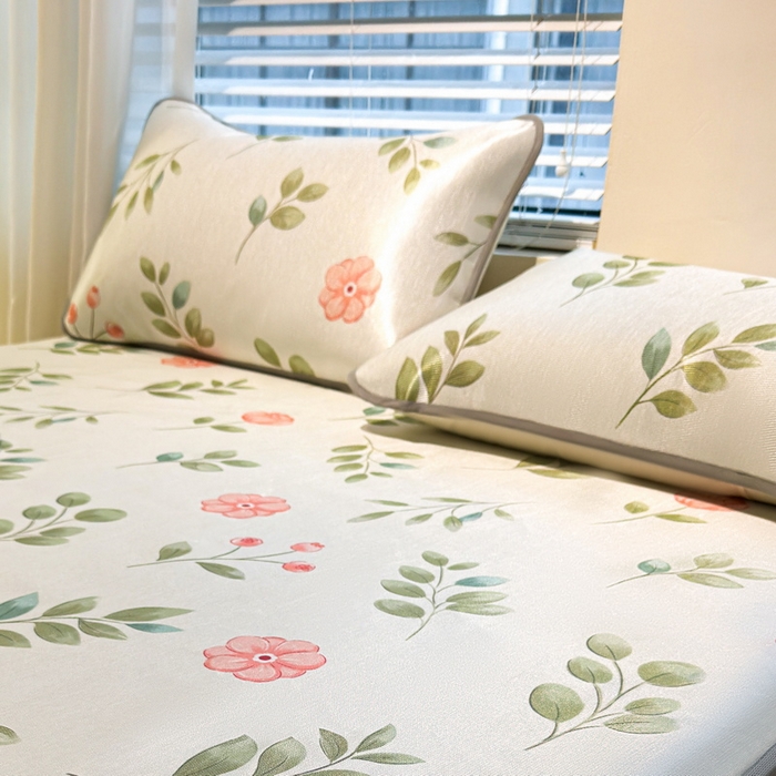 91家纺网 家纺一手货源 找家纺 LIFE.丽芙 2025春夏季新品数码印花冰藤加厚枕头套机包边款（风格二） 莫妮卡