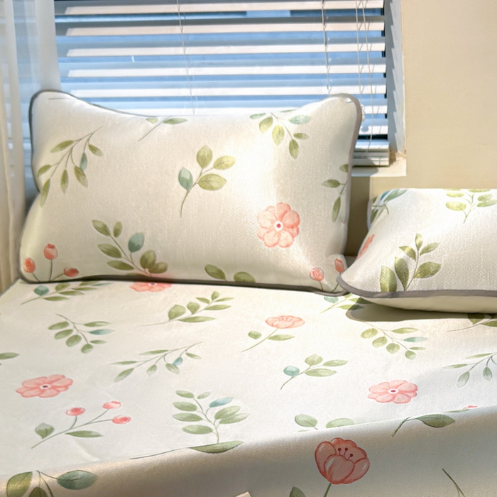 91家纺网 家纺一手货源 找家纺 LIFE.丽芙 2025春夏季新品数码印花冰藤加厚枕头套机包边款（风格二） 莫妮卡