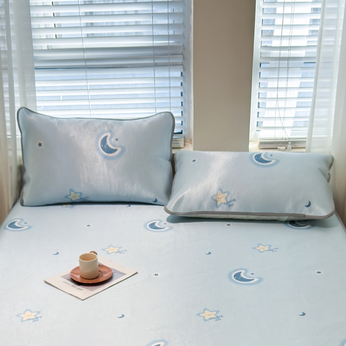 91家纺网 家纺一手货源 找家纺 LIFE.丽芙 2025春夏季新品数码印花冰藤加厚枕头套机包边款（风格二） 星辰