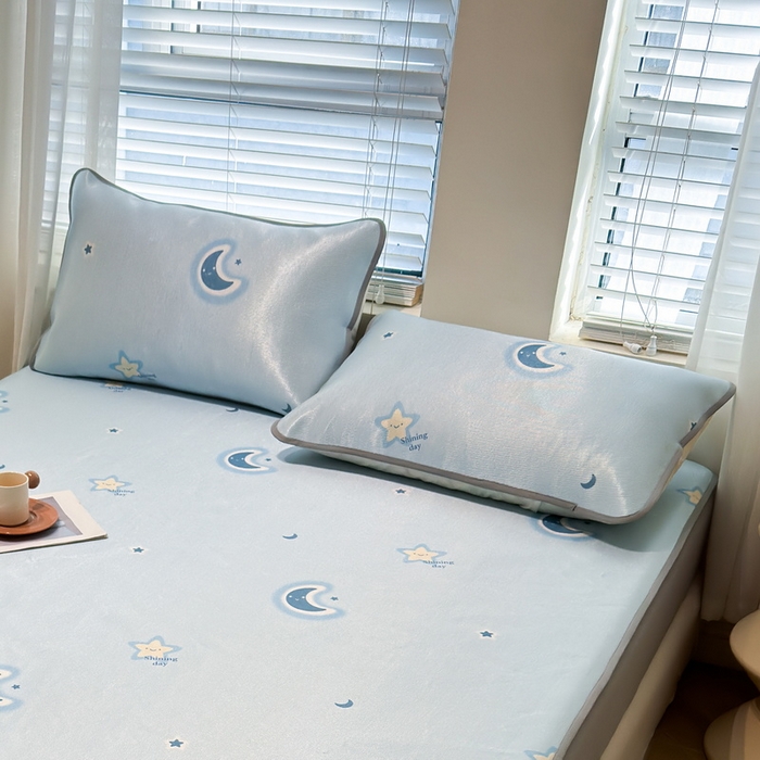 91家纺网 家纺一手货源 找家纺 LIFE.丽芙 2025春夏季新品数码印花冰藤加厚枕头套机包边款（风格二） 星辰