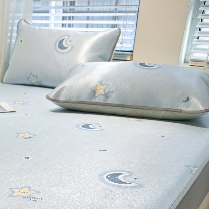 91家纺网 家纺一手货源 找家纺 LIFE.丽芙 2025春夏季新品数码印花冰藤加厚枕头套机包边款（风格二） 星辰
