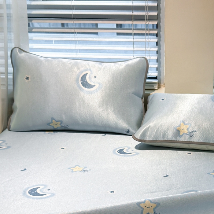 91家纺网 家纺一手货源 找家纺 LIFE.丽芙 2025春夏季新品数码印花冰藤加厚枕头套机包边款（风格二） 星辰