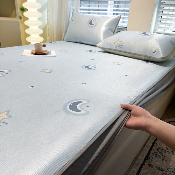 91家纺网 家纺一手货源 找家纺 LIFE.丽芙 2025春夏季新品数码印花冰藤加厚枕头套机包边款（风格二） 星辰