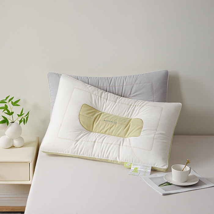 91家纺网 家纺一手货源 找家纺 贤内助家纺 2025新款自然养眠枕保健枕颈椎枕头枕芯 灰色