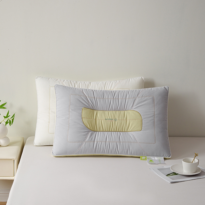 91家纺网 家纺一手货源 找家纺 贤内助家纺 2025新款自然养眠枕保健枕颈椎枕头枕芯 灰色