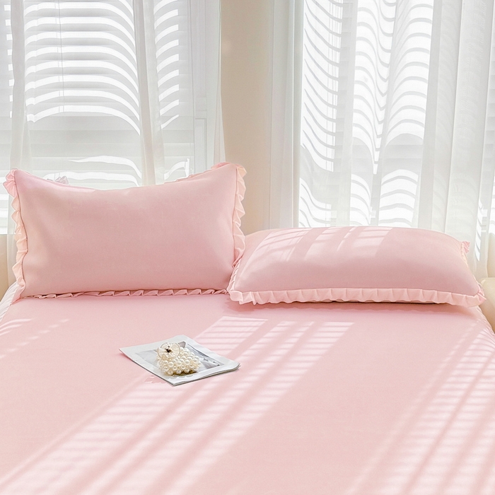 91家纺网 家纺一手货源 找家纺 （总）LIFE.丽芙 2025春夏新款独家研发太空层凉感冰丝双层荷叶边枕头套