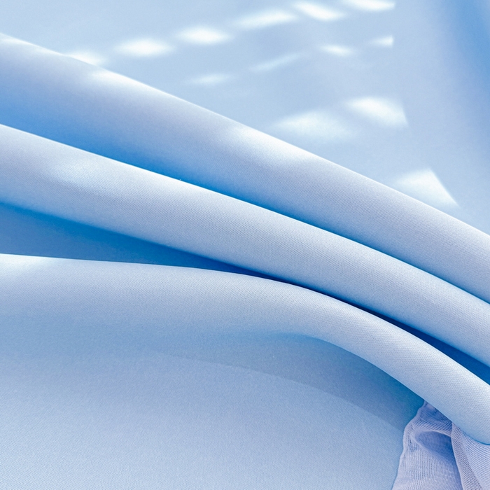 91家纺网 家纺一手货源 找家纺 LIFE.丽芙 2025春夏新款独家研发太空层凉感冰丝双层荷叶边枕头套 冰蓝