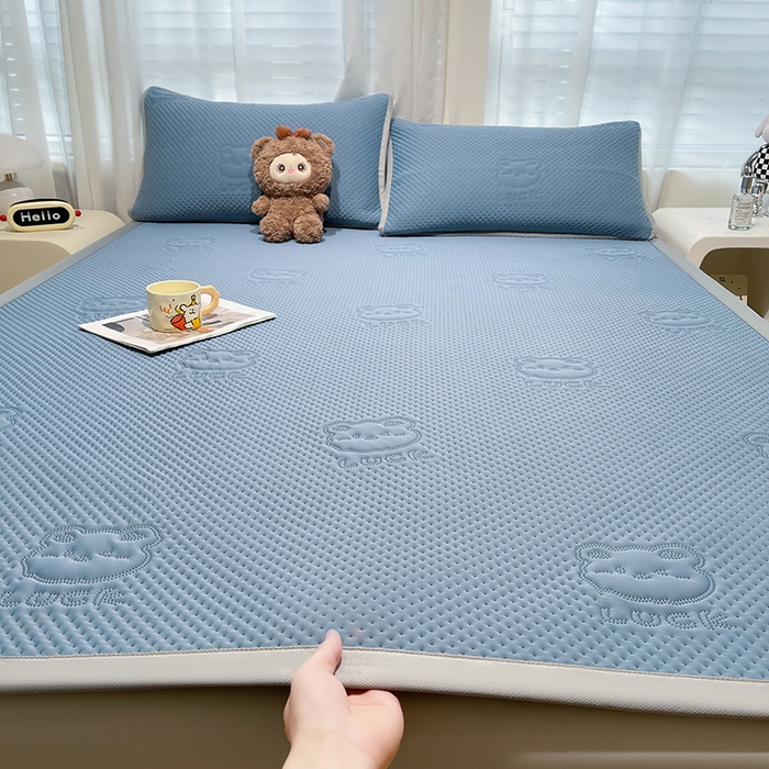 91家纺网 家纺一手货源 找家纺 美梦里 2025春夏新款A类云母凉感夏被夏凉被空调被--幸运多 幸运多-蓝色