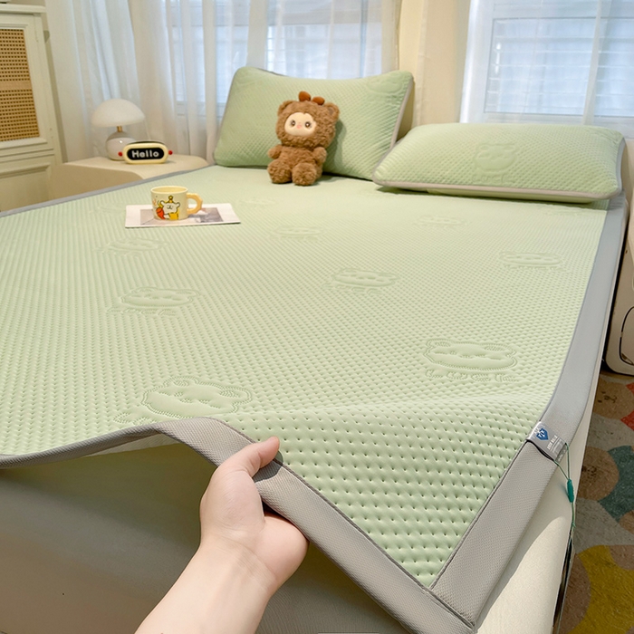 91家纺网 家纺一手货源 找家纺 美梦里 2025春夏新款A类云母凉感夏被夏凉被空调被--幸运多 幸运多-绿色