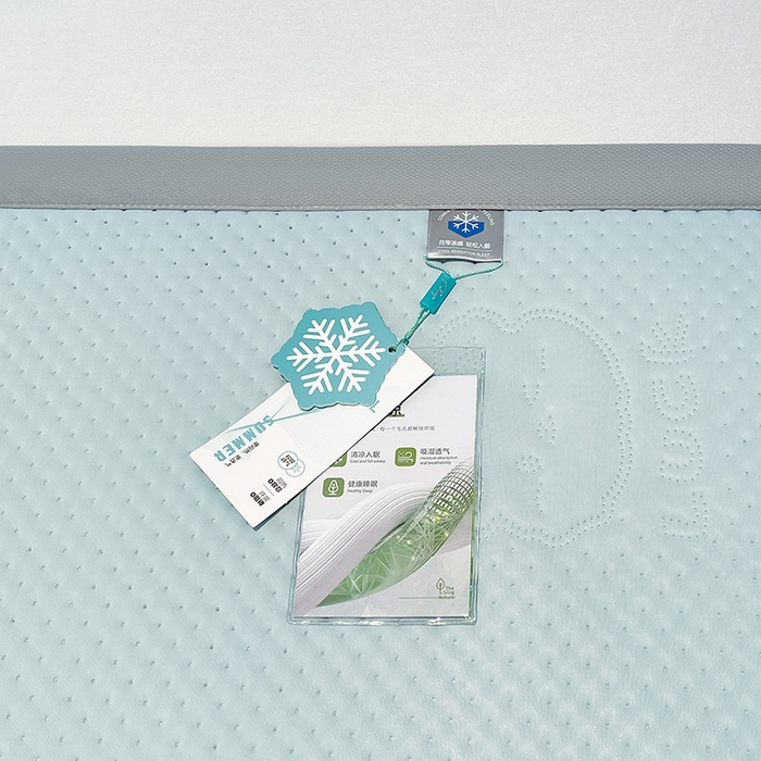 91家纺网 家纺一手货源 找家纺 美梦里 2025春夏新款A类云母凉感夏被夏凉被空调被--幸运多 幸运多-天蓝