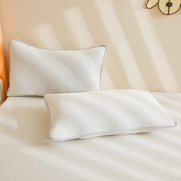 91家纺网 家纺一手货源 找家纺 （总）LIFE.丽芙 2025春夏新款独家研发太空层凉感冰丝枕头套素色包边款