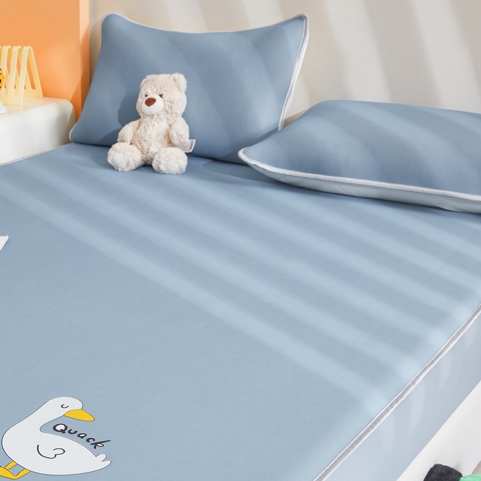 91家纺网 家纺一手货源 找家纺 LIFE.丽芙 2025春夏新款独家研发太空层凉感冰丝枕头套素色包边款 宾利蓝