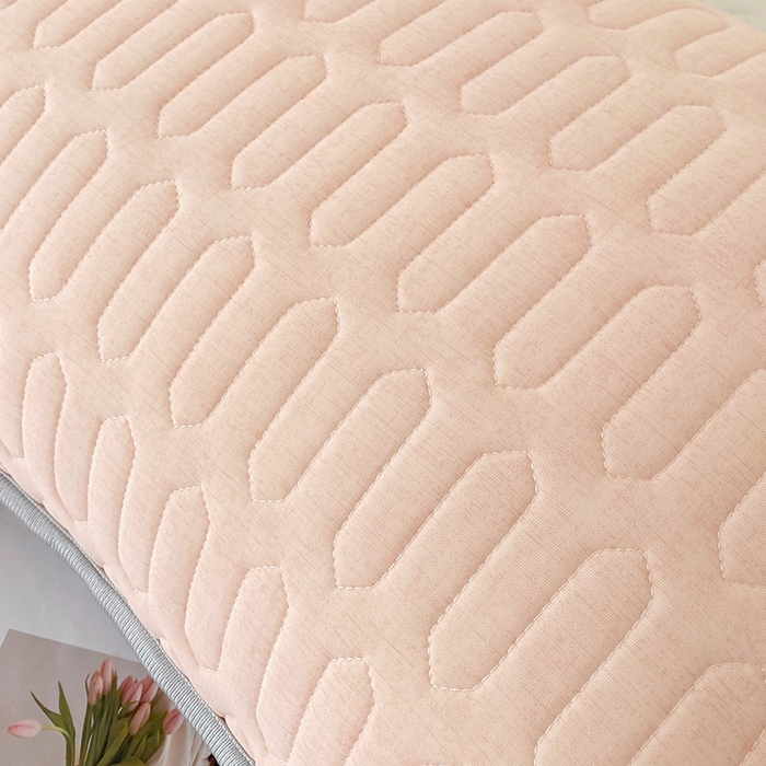 91家纺网 家纺一手货源 找家纺 雨彤家纺 2025年新款A类凉感丝乳胶单人枕套 肌理纹-桔