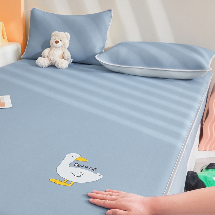 91家纺网 家纺一手货源 找家纺 LIFE.丽芙 2025春夏新款独家研发太空层凉感冰丝枕头套素色包边款 宾利蓝