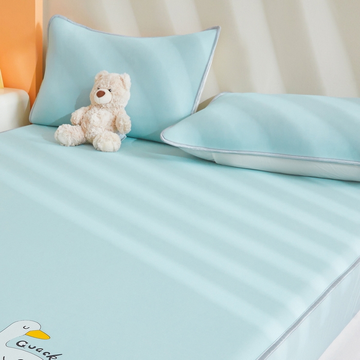 91家纺网 家纺一手货源 找家纺 LIFE.丽芙 2025春夏新款独家研发太空层凉感冰丝枕头套素色包边款 水绿