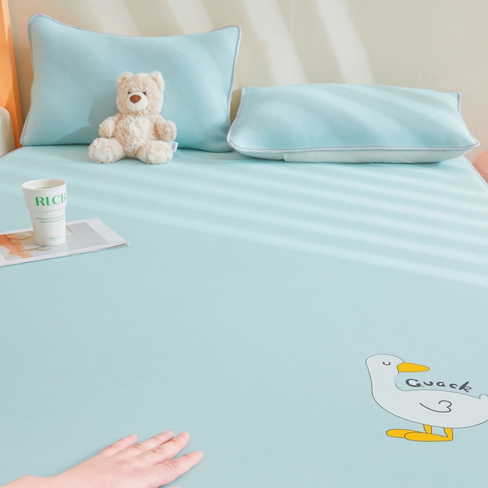 91家纺网 家纺一手货源 找家纺 LIFE.丽芙 2025春夏新款独家研发太空层凉感冰丝枕头套素色包边款 水绿