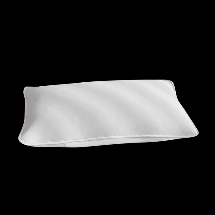 91家纺网 家纺一手货源 找家纺 LIFE.丽芙 2025春夏新款独家研发太空层凉感冰丝枕头套素色包边款 浅灰