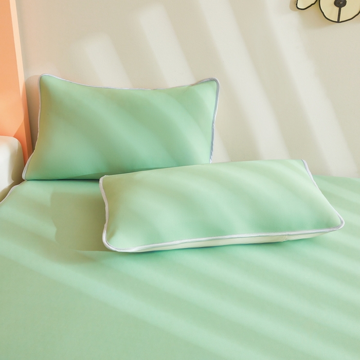 LIFE.丽芙 2025春夏新款独家研发太空层凉感冰丝枕头套素色包边款 牛油果绿