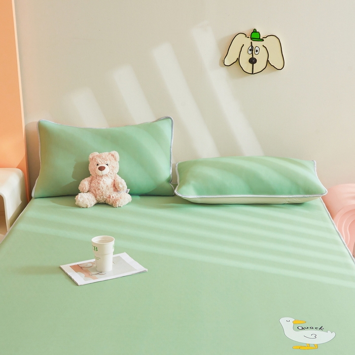 91家纺网 家纺一手货源 找家纺 LIFE.丽芙 2025春夏新款独家研发太空层凉感冰丝枕头套素色包边款 牛油果绿