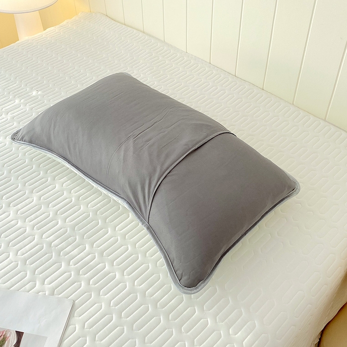 91家纺网 家纺一手货源 找家纺 雨彤家纺 2025年新款A类凉感丝乳胶单人枕套 肌理纹-橄榄绿