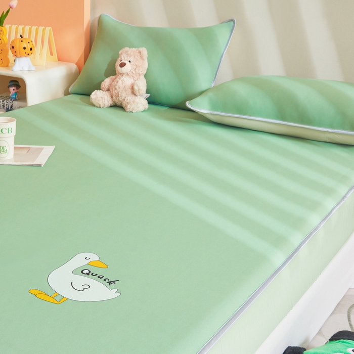 91家纺网 家纺一手货源 找家纺 LIFE.丽芙 2025春夏新款独家研发太空层凉感冰丝枕头套素色包边款 牛油果绿