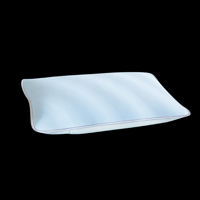 91家纺网 家纺一手货源 找家纺 LIFE.丽芙 2025春夏新款独家研发太空层凉感冰丝枕头套素色包边款 浅兰