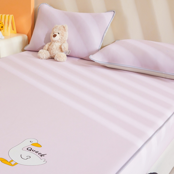 91家纺网 家纺一手货源 找家纺 LIFE.丽芙 2025春夏新款独家研发太空层凉感冰丝枕头套素色包边款 樱花粉