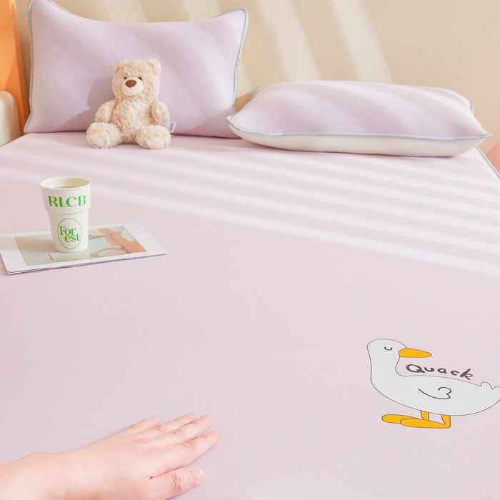 91家纺网 家纺一手货源 找家纺 LIFE.丽芙 2025春夏新款独家研发太空层凉感冰丝枕头套素色包边款 樱花粉