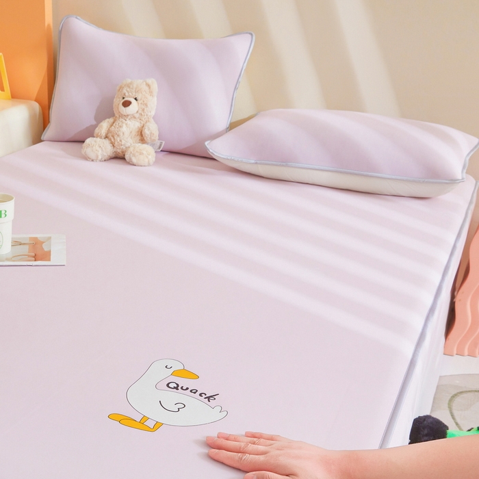 91家纺网 家纺一手货源 找家纺 LIFE.丽芙 2025春夏新款独家研发太空层凉感冰丝枕头套素色包边款 樱花粉