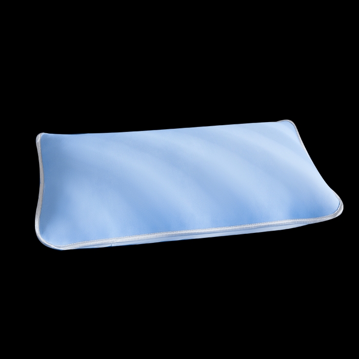 91家纺网 家纺一手货源 找家纺 LIFE.丽芙 2025春夏新款独家研发太空层凉感冰丝枕头套素色包边款 冰蓝