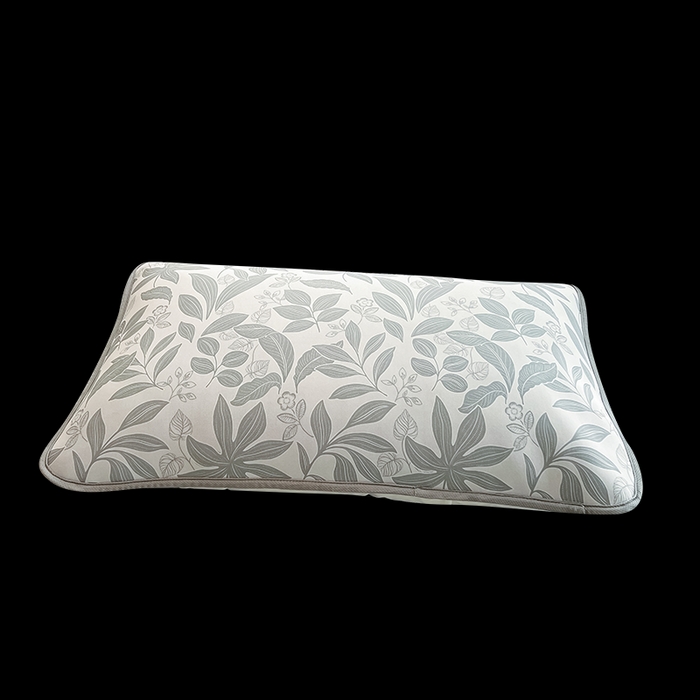 91家纺网 家纺一手货源 找家纺 LIFE.丽芙 2025春夏新款独家研发太空层凉感冰丝枕头套印花包边款 绿茵