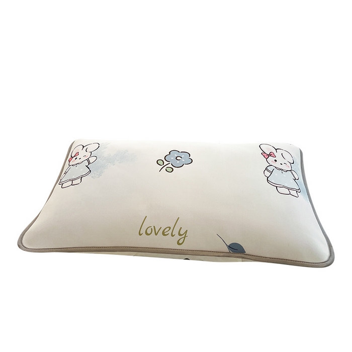 91家纺网 家纺一手货源 找家纺 LIFE.丽芙 2025春夏新款独家研发太空层凉感冰丝枕头套印花包边款 安妮兔